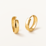 Pendientes Aro Rivet en Plata 925 Bañada en Oro de 18 Kt
