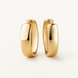 Pendientes Aro Rivet en Plata 925 Bañada en Oro de 18 Kt
