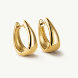 Pendientes Lunara Bold en Plata 925 Bañada en Oro de 18 Kt