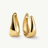 Pendientes Lunara Bold en Plata 925 Bañada en Oro de 18 Kt
