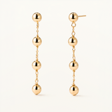 Pendientes Bold Long en Plata 925 Bañada en Oro de 18 Kt