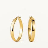Pendientes Aro Orbit en Plata 925 Bañada en Oro de 18 Kt