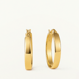 Pendientes Aro Orbit en Plata 925 Bañada en Oro de 18 Kt