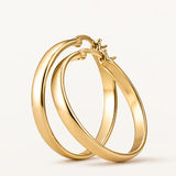 Pendientes Aro Orbit Slim en Plata 925 Bañada en Oro de 18 Kt