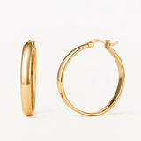Pendientes Aro Orbit Slim en Plata 925 Bañada en Oro de 18 Kt