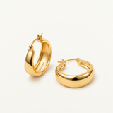 Pendientes Aro Vora en Plata 925 Bañada en Oro de 18 Kt