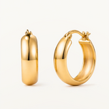 Pendientes Aro Vika en Plata 925 Bañada en Oro de 18 Kt