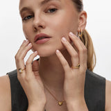 Pendientes Twist Golden en Plata 925 Bañada en Oro de 18 Kt