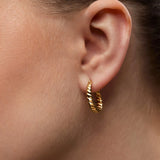 Pendientes Twist Golden en Plata 925 Bañada en Oro de 18 Kt