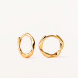 Pendientes Aro Alena en Plata 925 Bañada en Oro de 18 Kt