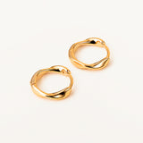Pendientes Mini Aro Alena en Plata 925 Bañada en Oro de 18 Kt