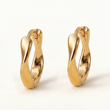 Pendientes Mini Aro Alena en Plata 925 Bañada en Oro de 18 kt