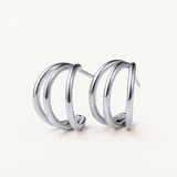 Pendientes Links Trio en Plata de Primera Ley