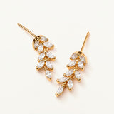 Pendientes Sylva en Plata 925 Bañada en Oro de 18 Kt