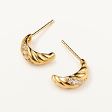 Pendientes Golden Spiral en Plata 925 Bañada en Oro de 18 Kt