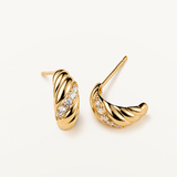 Pendientes Golden Spiral en Plata 925 Bañada en Oro de 18 Kt