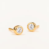Pendientes Oria Radiant Mini en Plata 925 Bañada en Oro de 18 Kt
