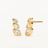 Pendientes Oria Marquise en Plata 925 Bañada en Oro de 18 Kt