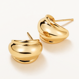 Pendientes Medio Aro Callie en Plata 925 Bañada en Oro de 18 Kt