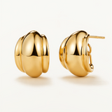 Pendientes Medio Aro Callie en Plata 925 Bañada en Oro de 18 Kt