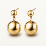 Pendientes Bold Sphere en Plata 925 Bañada en Oro de 18 Kt