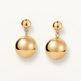 Pendientes Bold Sphere en Plata 925 Bañada en Oro de 18 Kt