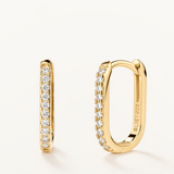 Pendientes Serenae Trazo en Plata 925 Bañada en Oro de 18 Kt
