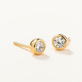 Pendientes Oria Radiant 4 mm en Plata 925 Bañada en Oro de 18 Kt