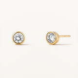 Pendientes Oria Radiant 4 mm en Plata 925 Bañada en Oro de 18 Kt