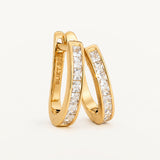 Pendientes Serenae Pavé en Plata 925 Bañada en Oro de 18 Kt