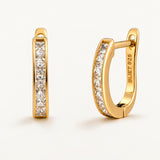 Pendientes Serenae Pavé en Plata 925 Bañada en Oro de 18 Kt
