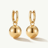 Pendientes Auren Sphere en Plata 925 Bañada en Oro de 18 Kt