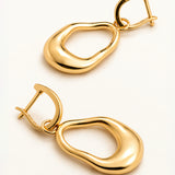Pendientes Auren Fluid en Plata 925 Bañada en Oro de 18 Kt