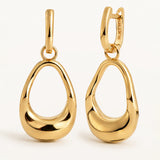 Pendientes Auren Fluid en Plata 925 Bañada en Oro de 18 Kt
