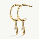 Pendientes Zyra en Plata 925 Bañada en Oro de 18 Kt