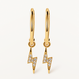 Pendientes Zyra en Plata 925 Bañada en Oro de 18 Kt
