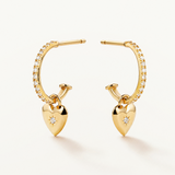 Pendientes Coralia en Plata 925 Bañada en Oro de 18 Kt