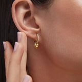 Pendientes Coralia en Plata 925 Bañada en Oro de 18 Kt