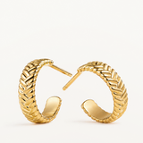 Pendientes Solco en Plata 925 Bañada en Oro de 18 Kt