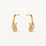 Pendientes Lumis Mini en Plata 925 Bañada en Oro de 18 Kt