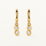 Pendientes Lumis Mini en Plata 925 Bañada en Oro de 18 Kt