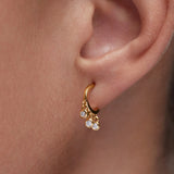 Pendientes Lumis Mini en Plata 925 Bañada en Oro de 18 Kt