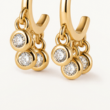 Pendientes Lumis Mini en Plata 925 Bañada en Oro de 18 Kt