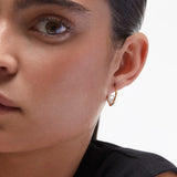 Pendientes aro Embrace con perlas en Plata 925 Bañada en Oro de 18 Kt