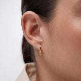 Pendientes aro Daisy Drops en Plata 925 Bañada en Oro de 18 Kt