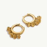 Pendientes aro Daisy Drops en Plata 925 Bañada en Oro de 18 Kt