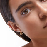 Pendientes aro Rhombus en Plata 925 Bañada en Oro de 18 Kt