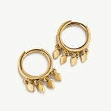 Pendientes aro Rhombus en Plata 925 Bañada en Oro de 18 Kt