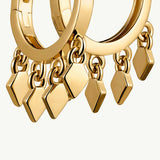 Pendientes aro Rhombus en Plata 925 Bañada en Oro de 18 Kt