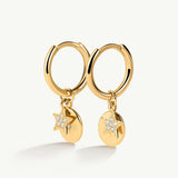 Pendientes Astra en Plata 925 Bañada en Oro de 18 Kt